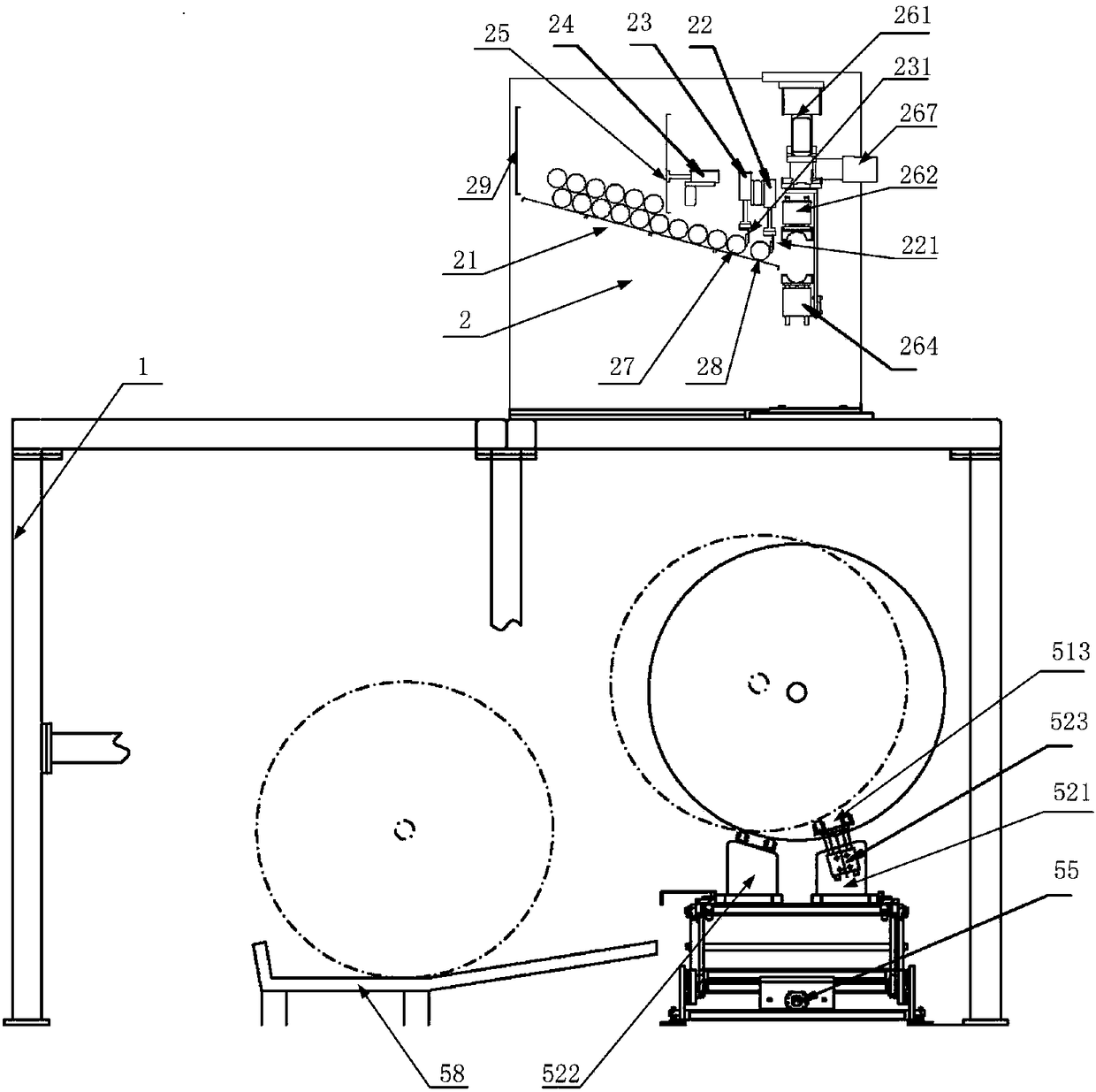 Air bubble film full-automatic winding device