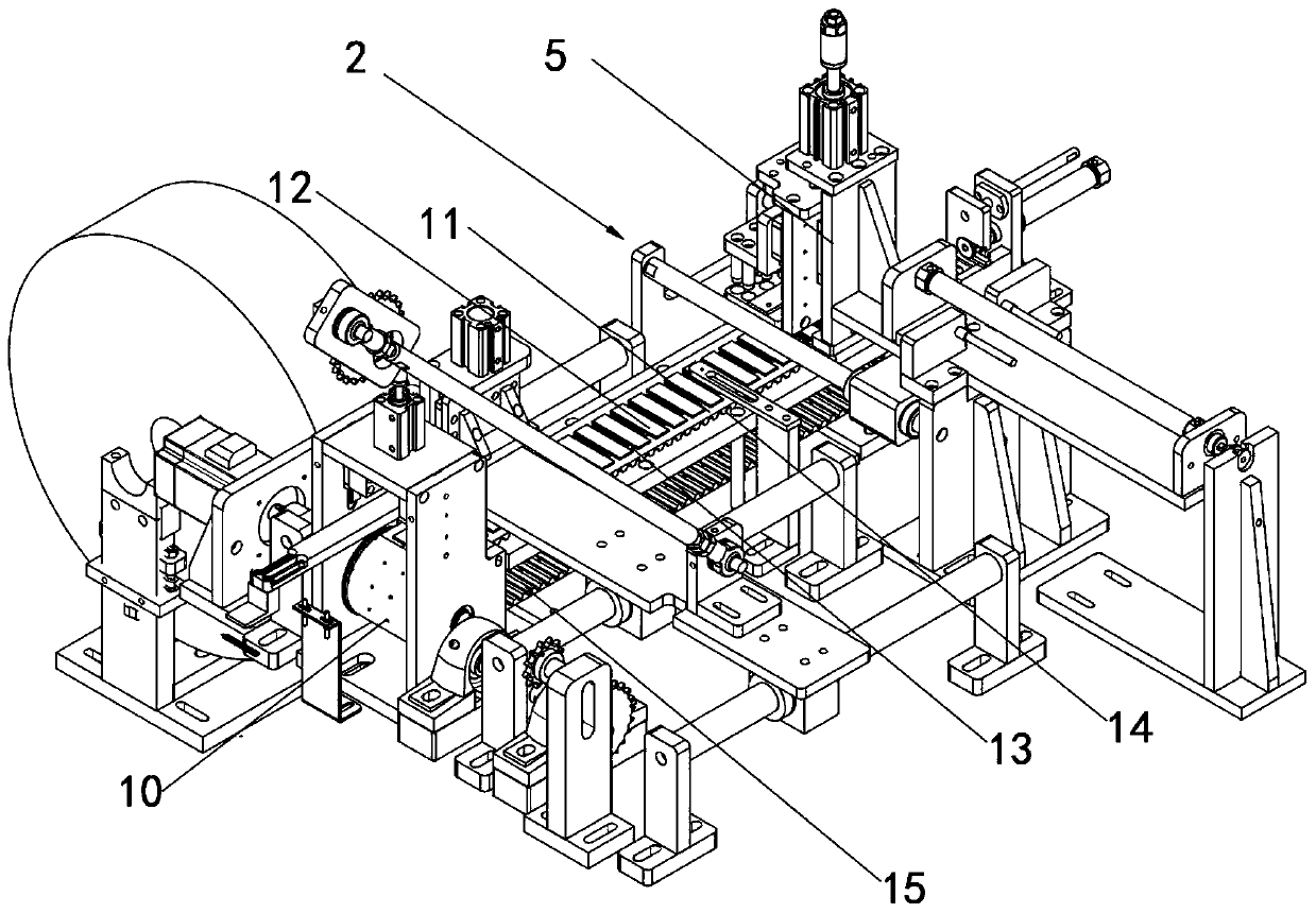 A transporting and processing device for titanium alloy pads inside aviation equipment