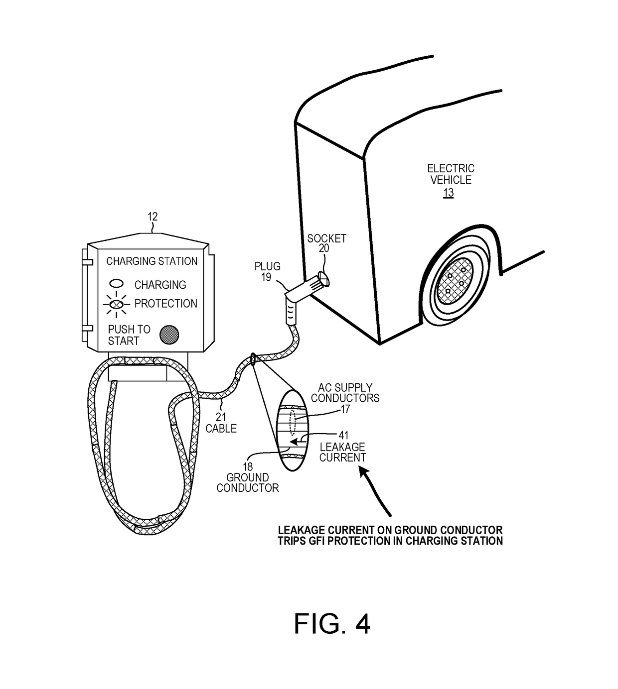 Generating leakage canceling current in electric vehicle charging systems