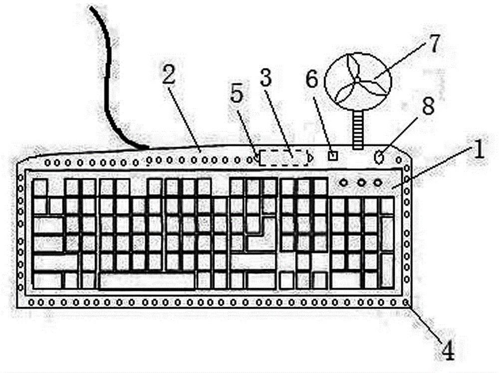 Keyboard with air quality improving function