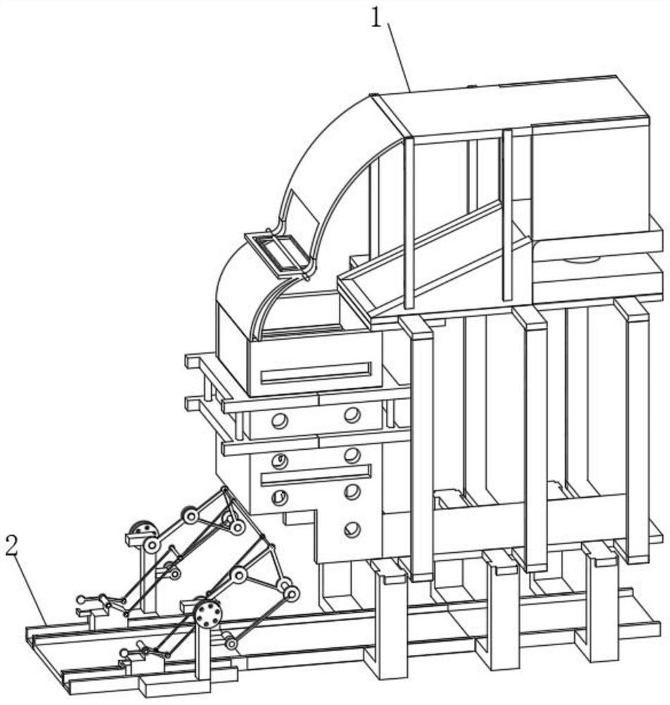 Push-pull type guide blank moving device of vertical casting machine