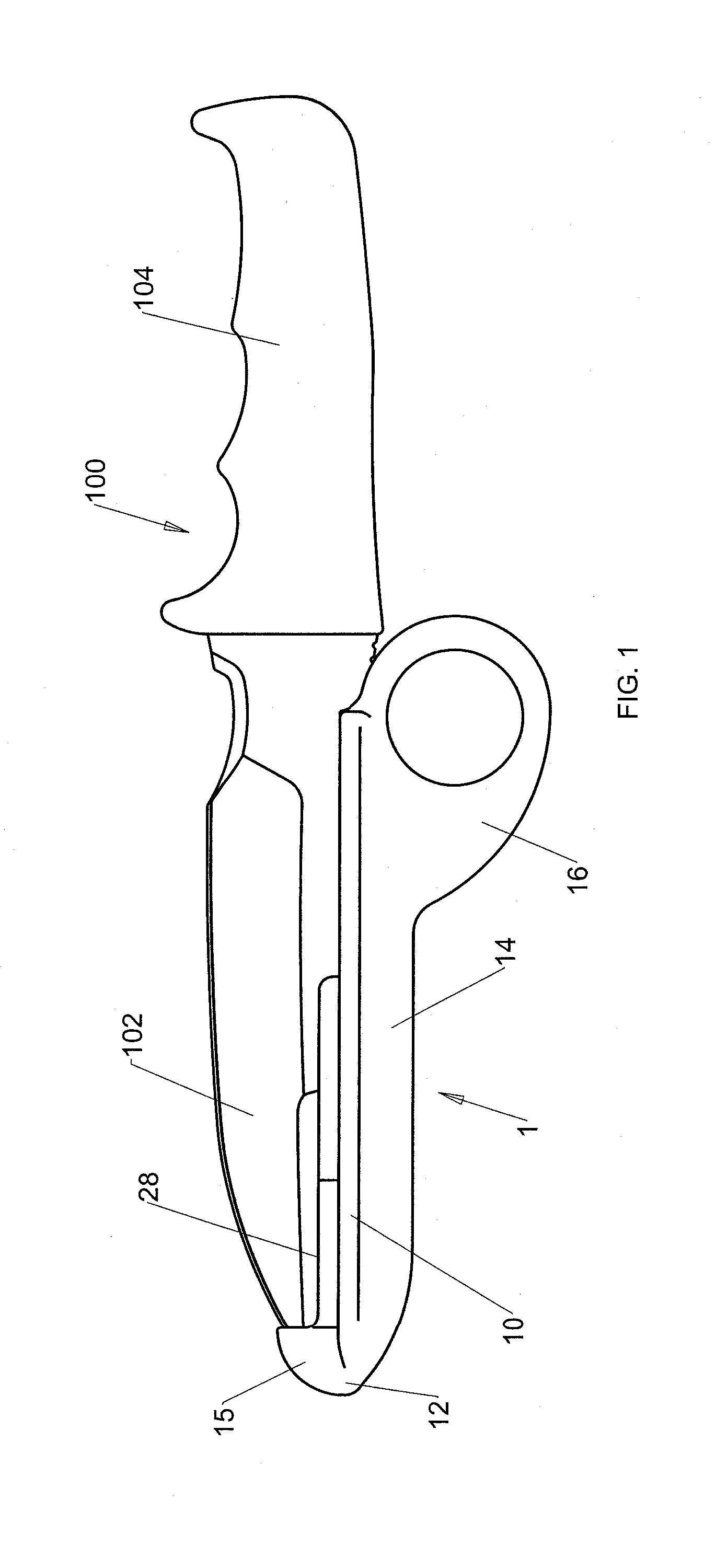 Field dressing attachment for a hunting knife