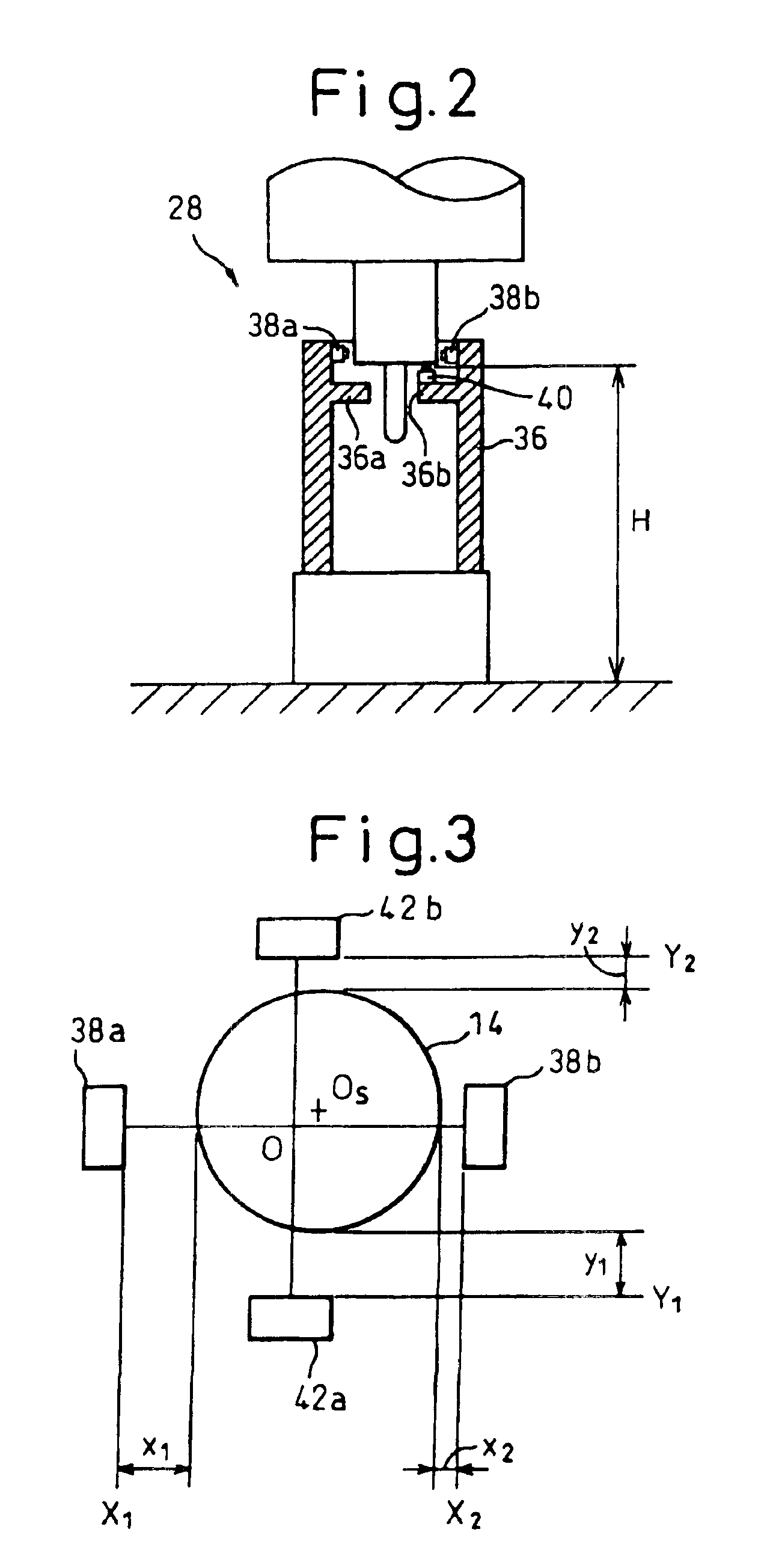 Measuring method and device, machine tool having such device, and work processing method