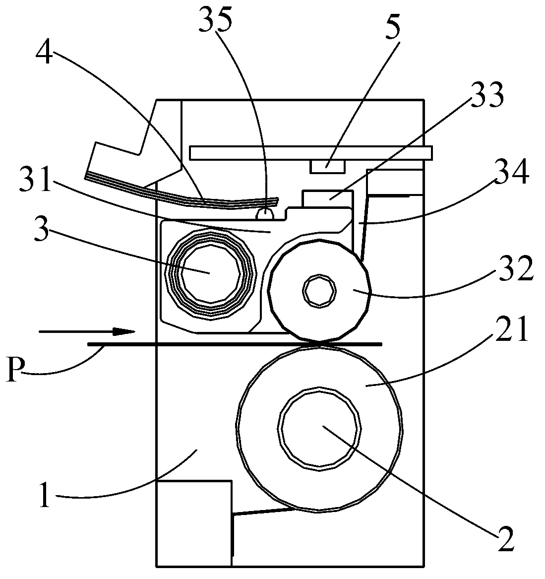 Thickness measurement device for sheet-type medium