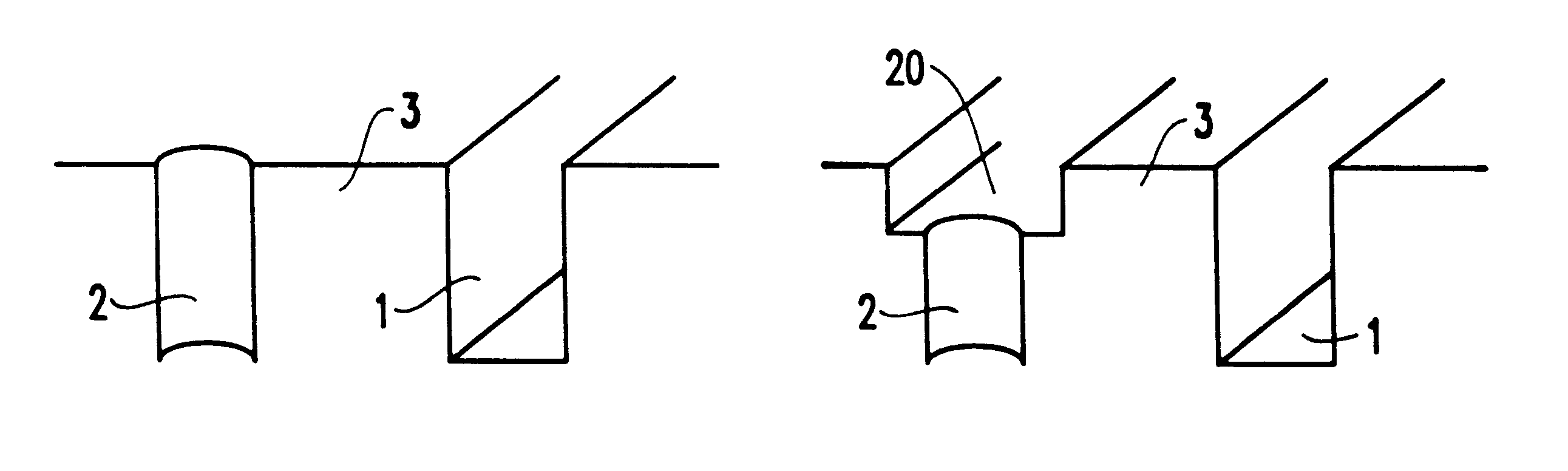Slotted damascene lines for low resistive wiring lines for integrated circuit