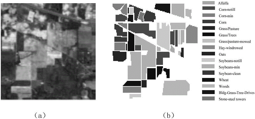 Hyperspectral data subspace projection and classification method based on fuzzy label