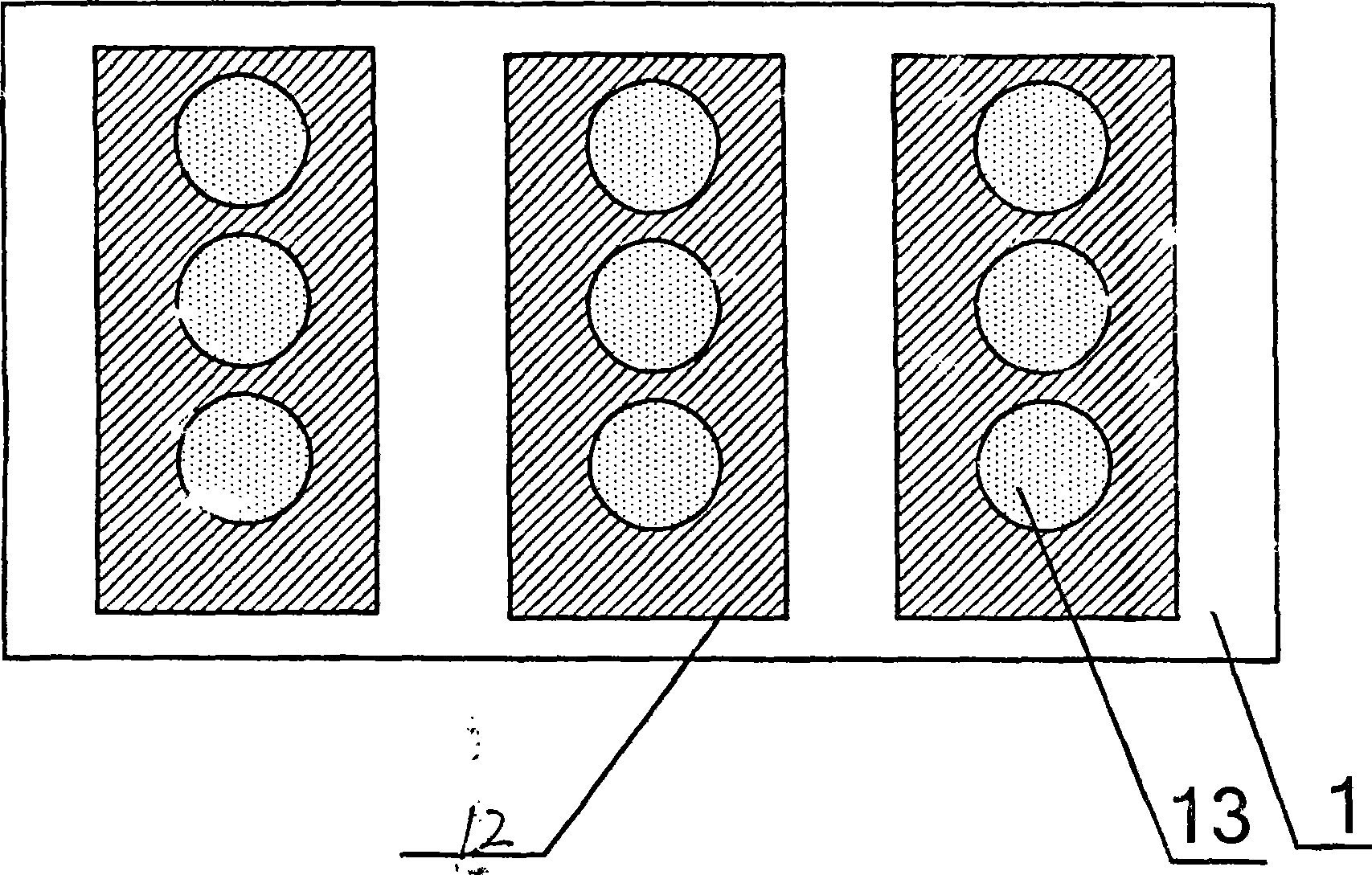 Inverted misarrangement type ballast structural panel display device and its production technique