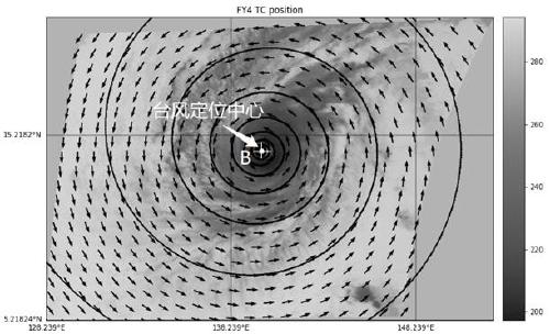 Typhoon center positioning method based on wind stress disturbance