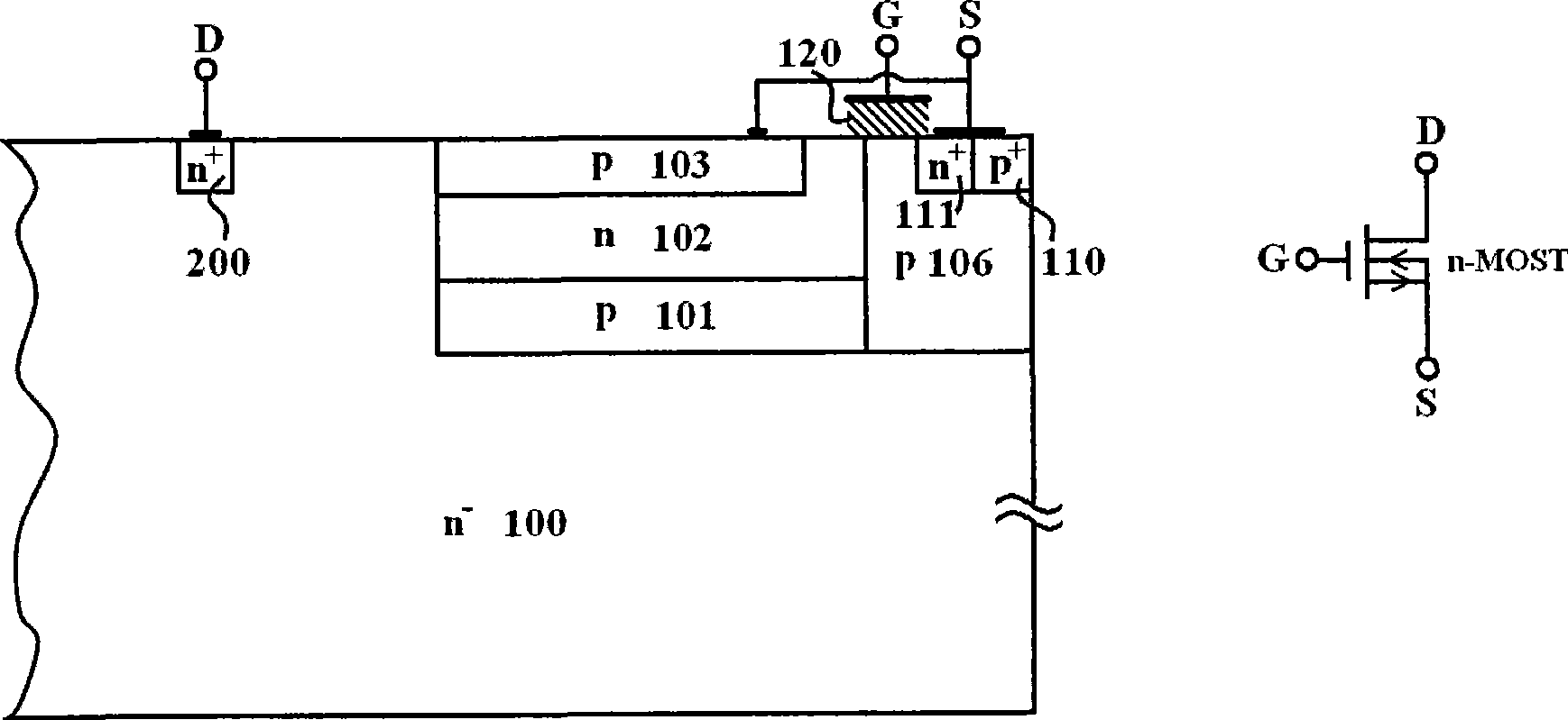 Semiconductor transverse device and high-voltage device