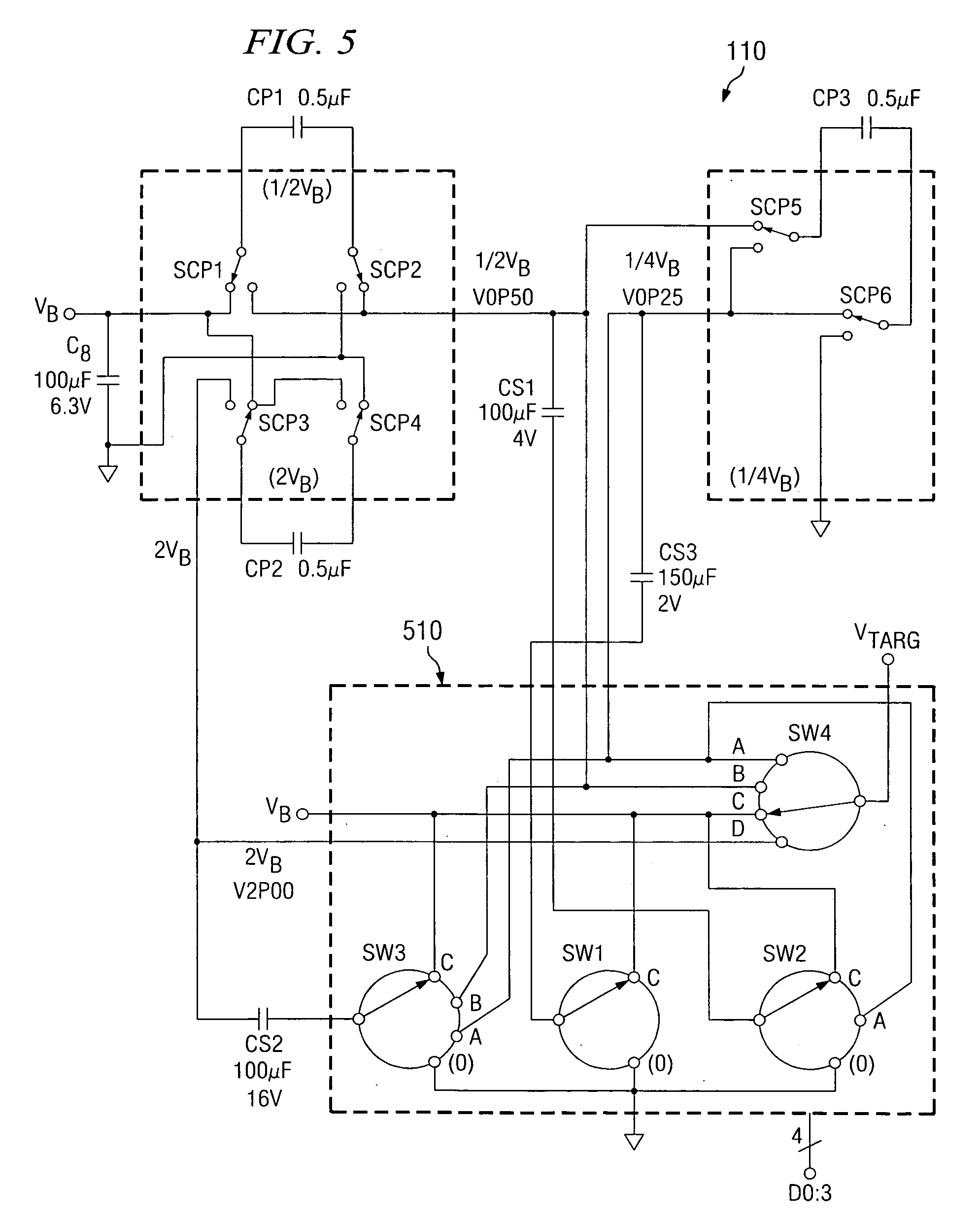Pulse generator having an efficient fractional voltage converter and method of use