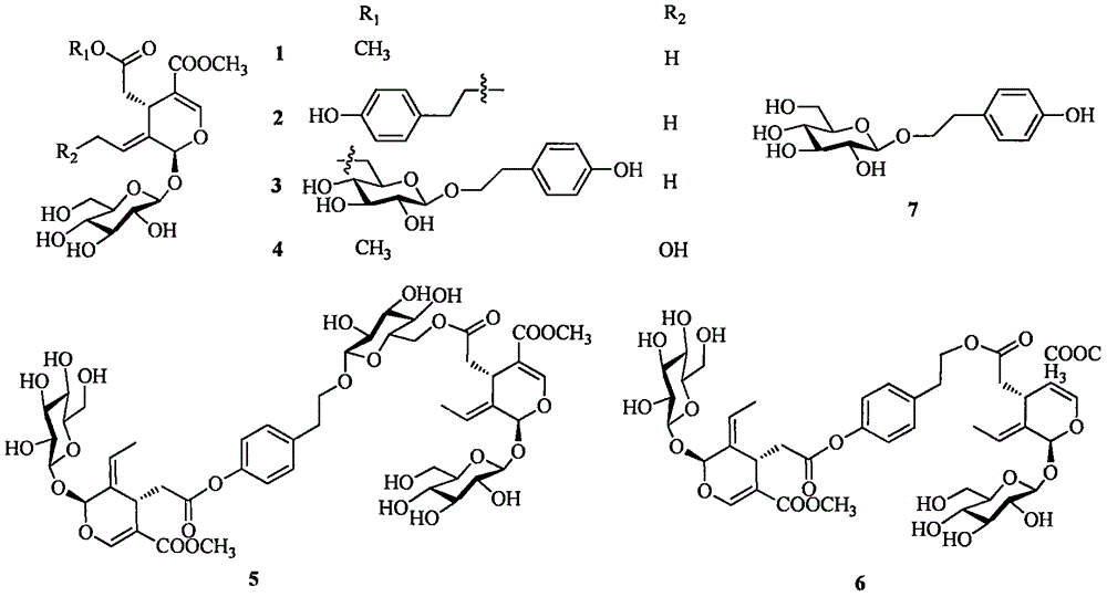 Standard extract of chemical components of fraxinus rhynchophylla hance seeds as well as preparation method thereof and application thereof