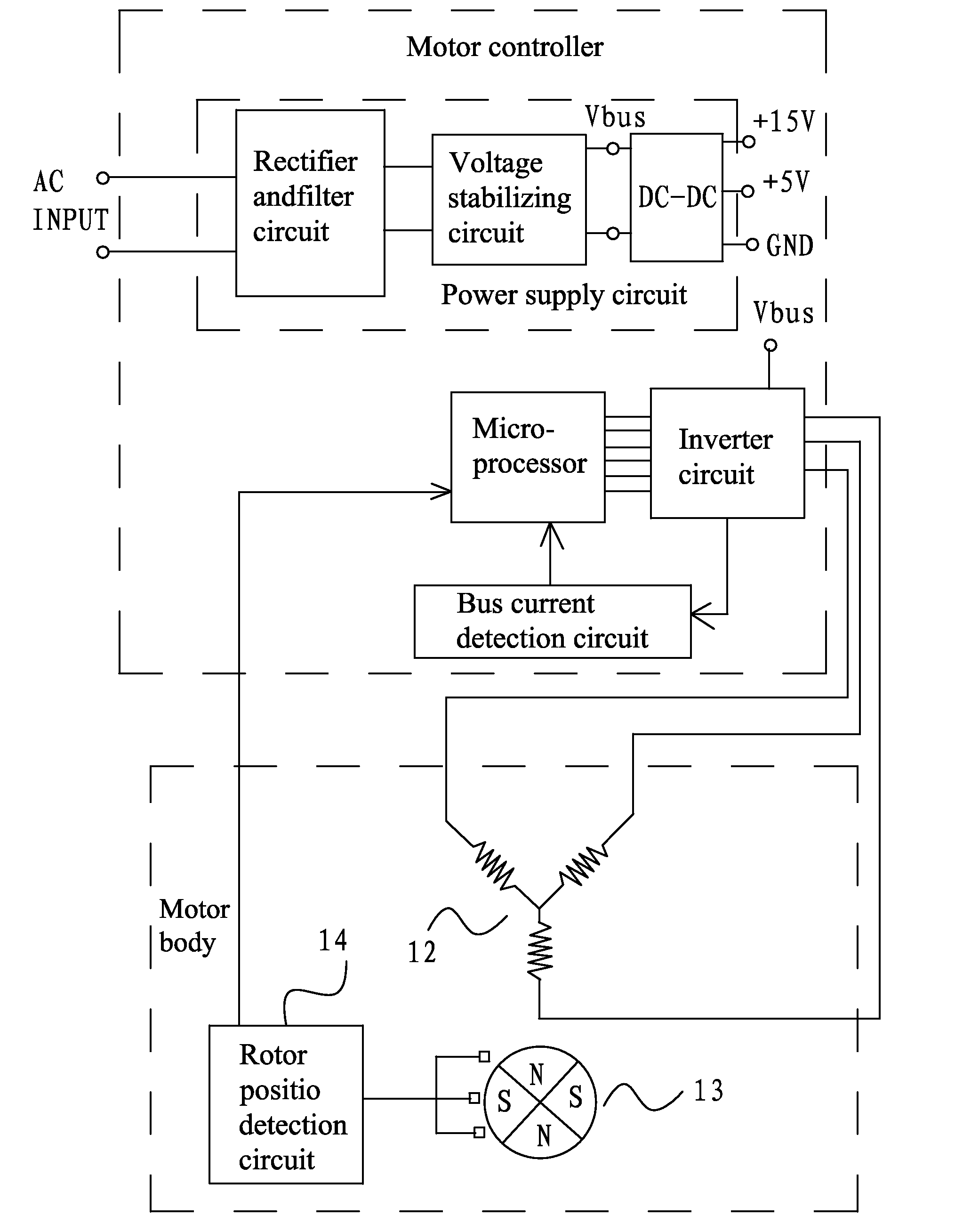 Method for controlling ecm motor to output constant torque