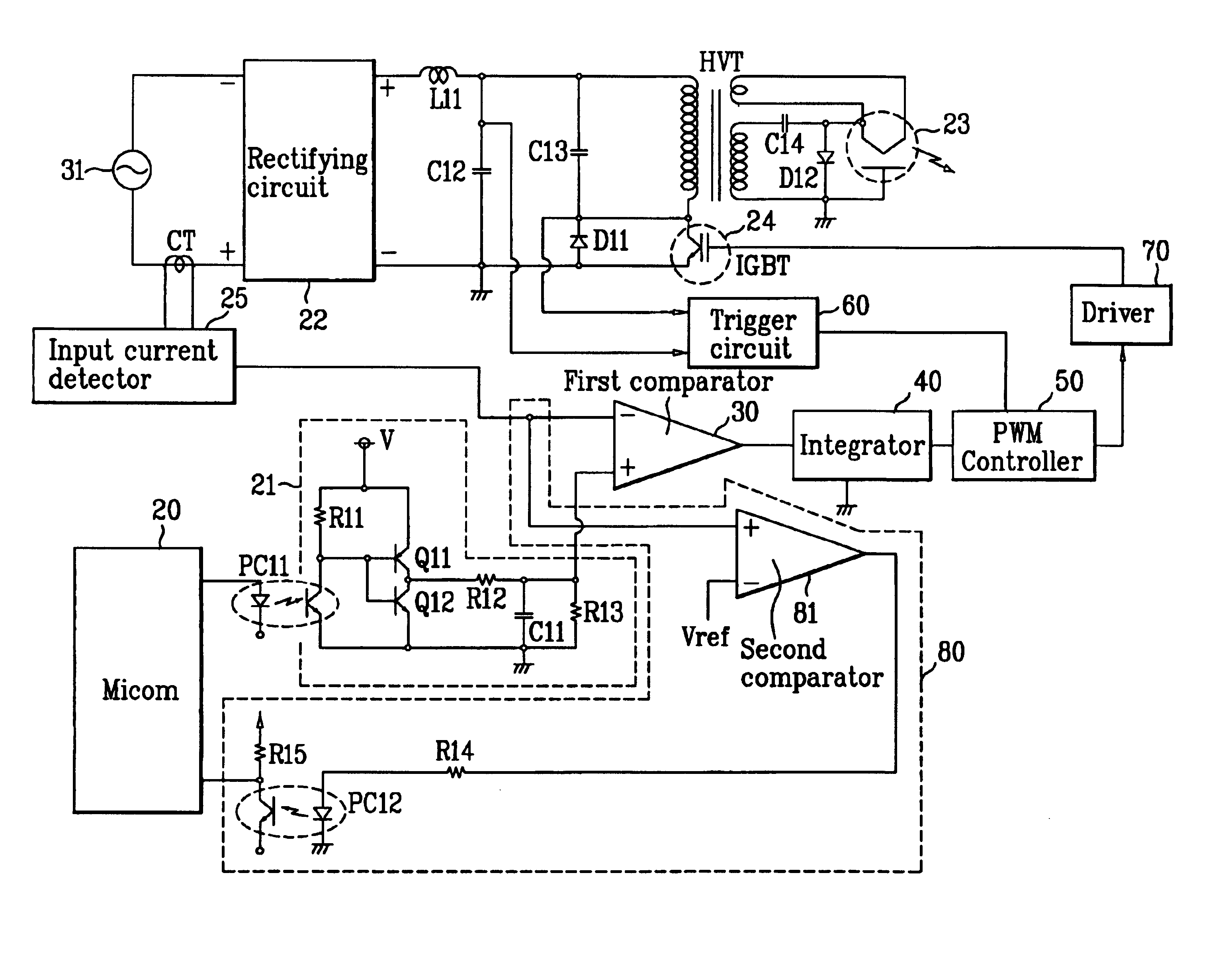 Inverter circuit of microwave oven