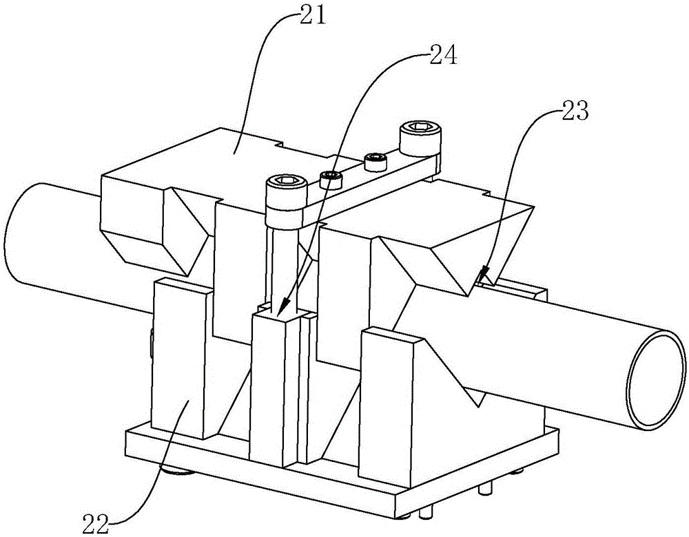Tubular part welding clamping device