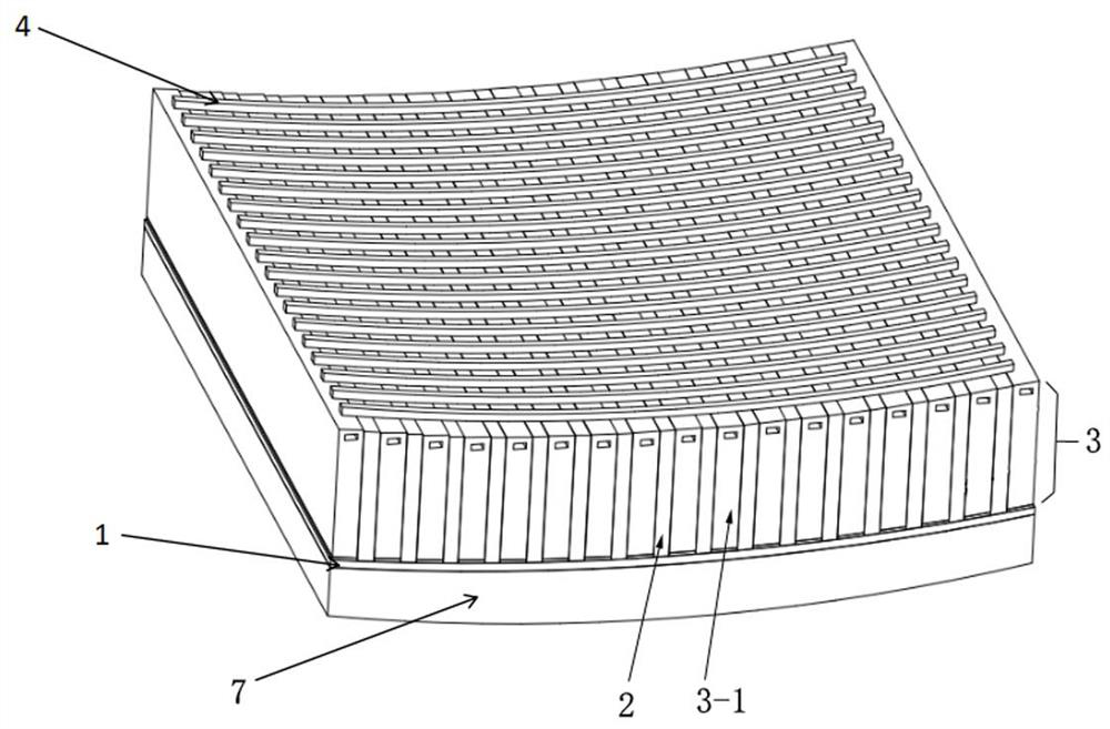 Flexible cylindrical array of capacitive micro-machined ultrasonic transducer and preparation method of flexible cylindrical array