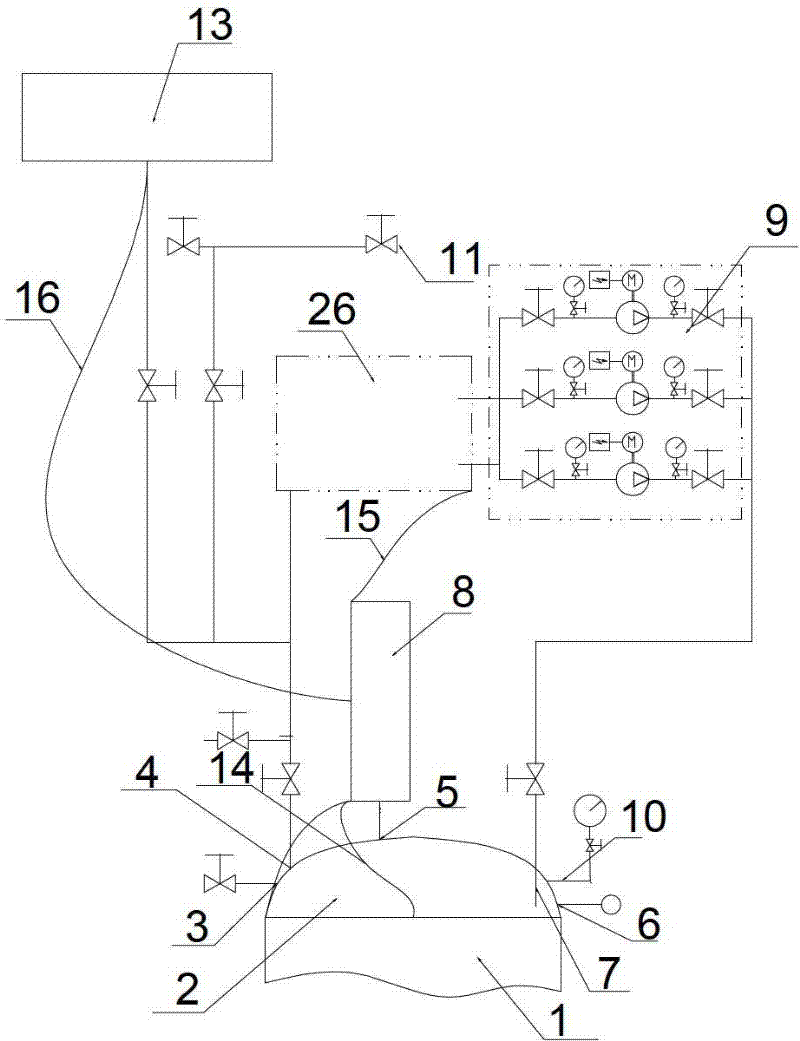 Temperature-pressure coordinated control system in volute and control method of temperature-pressure coordinated control system