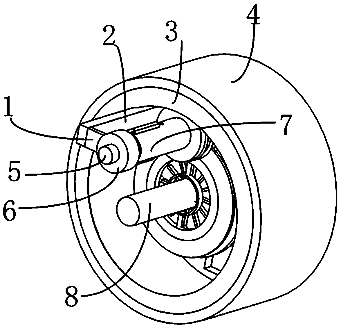 Adjustable braking mechanism based on spiral piece