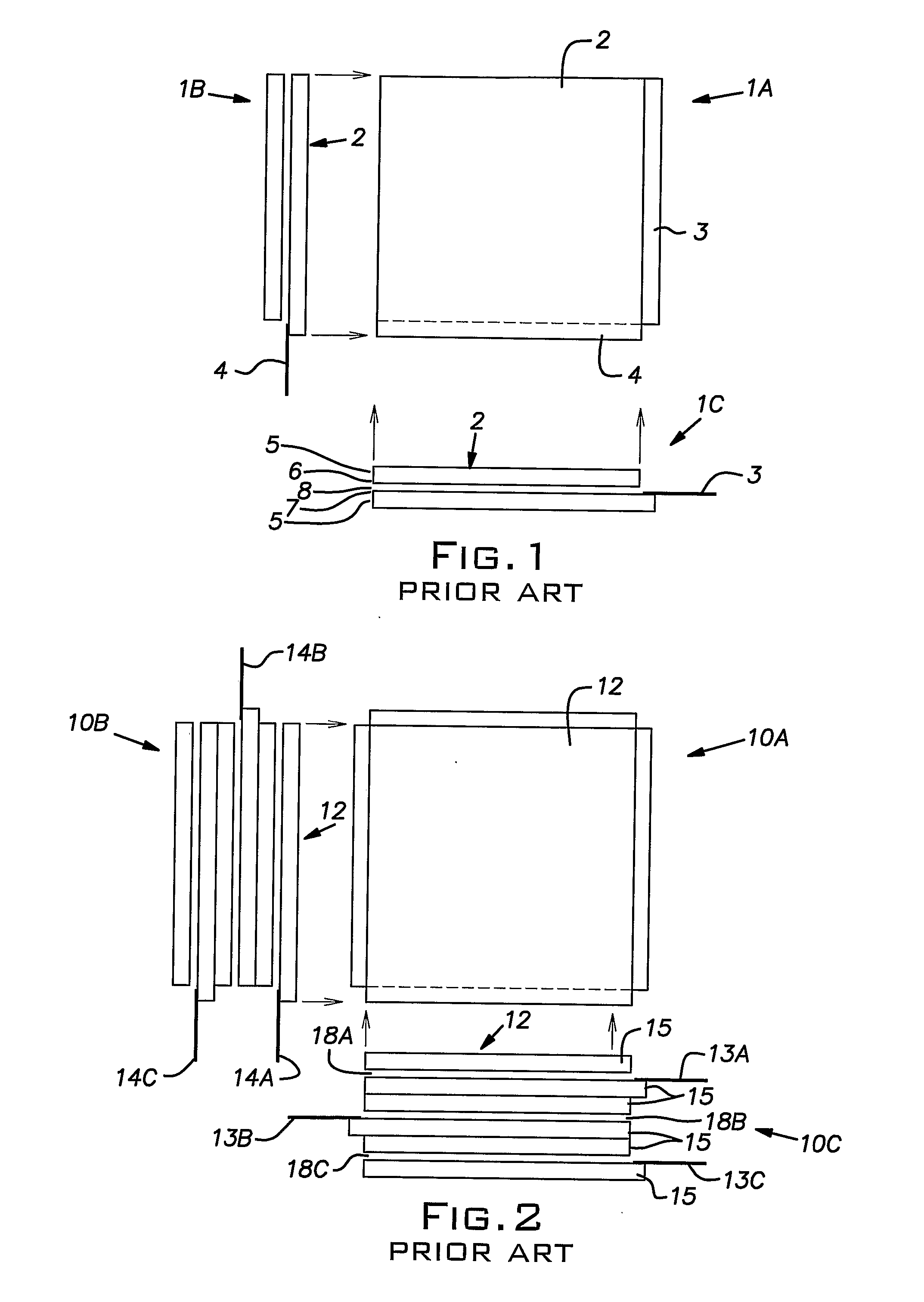 Stacked display with shared electrode addressing