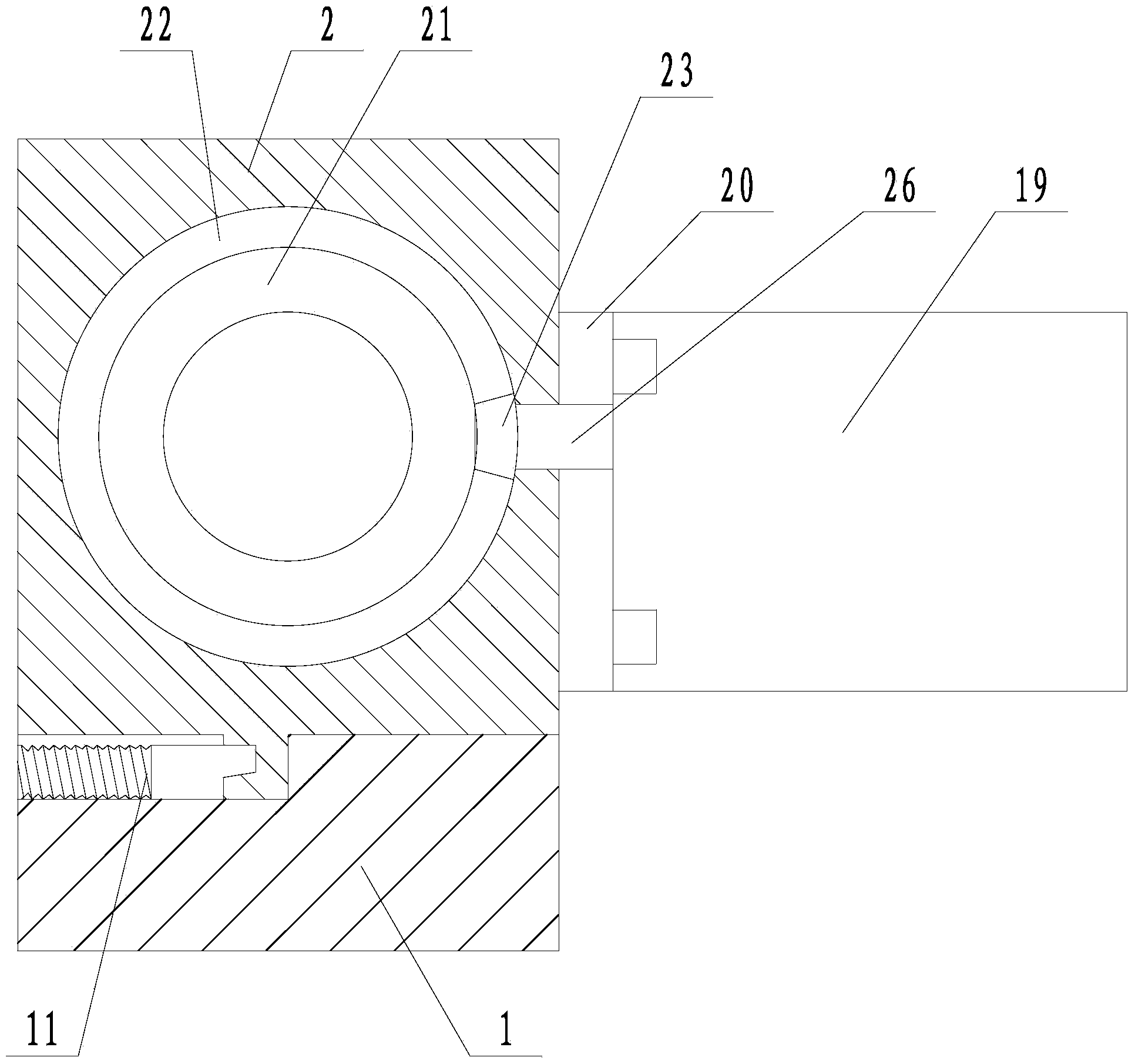 Rotary grinding machine chuck connection structure