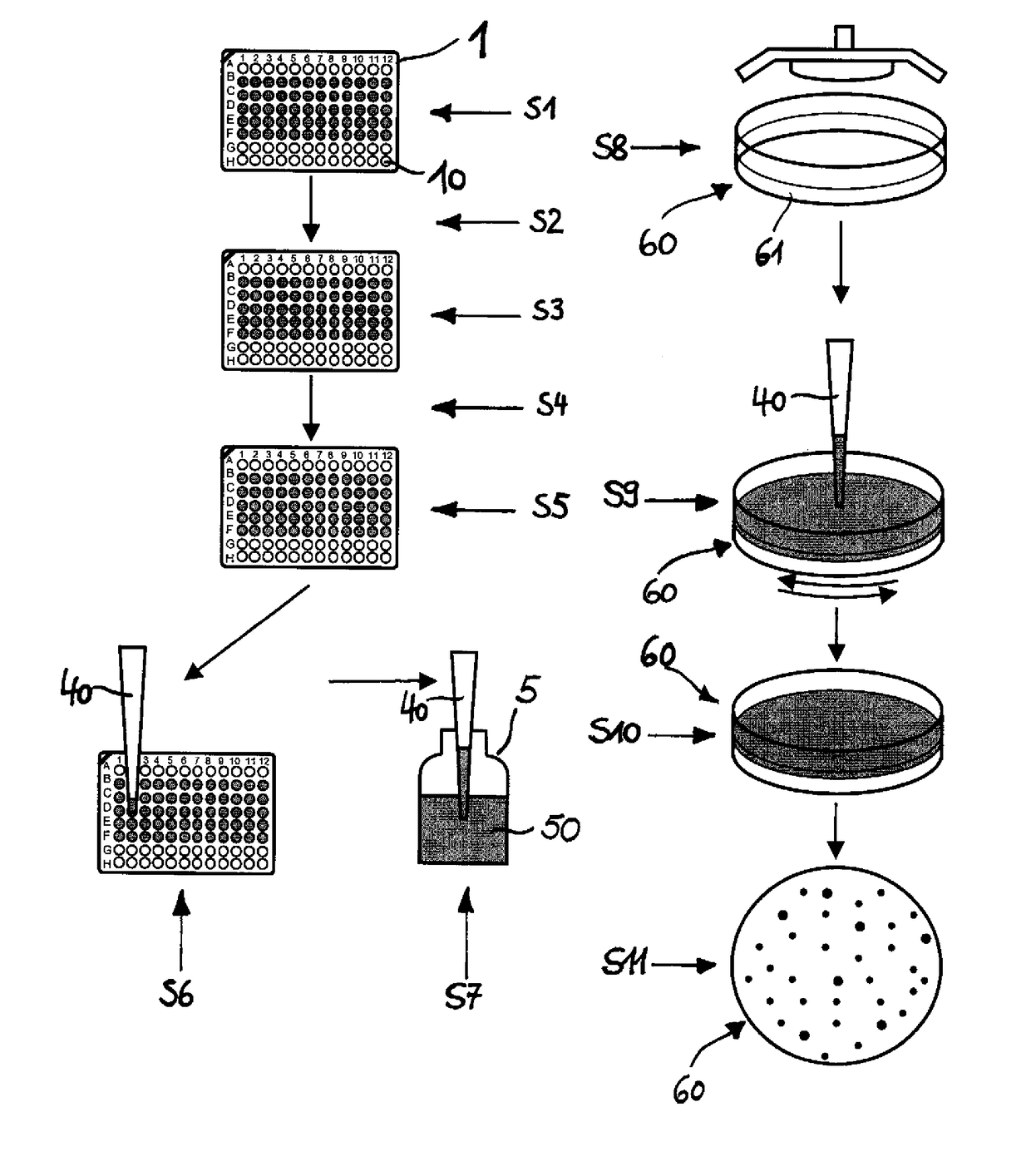 Process and apparatus for testing substances for potential carcinogenicity