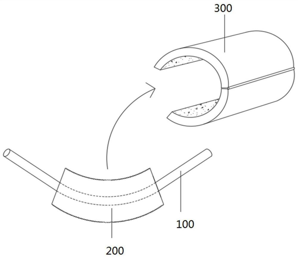 Device for bending FRP rib on site and bending method