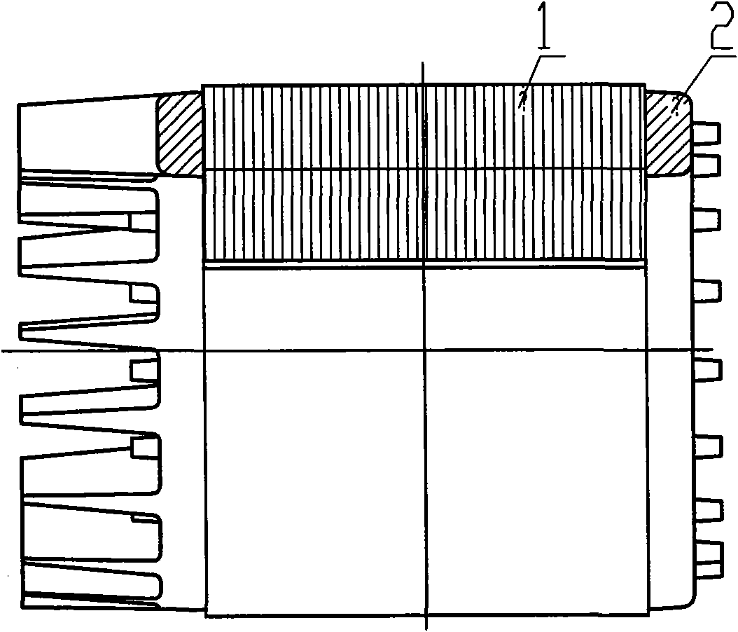 Hexapole motor rotor punching used for injection machine