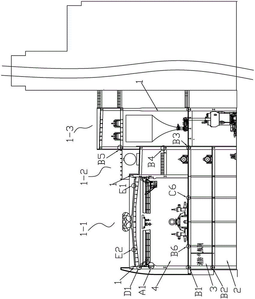 Seamless design method and structure for main workshop of ultra-long steel structure for medium and large thermal power plant