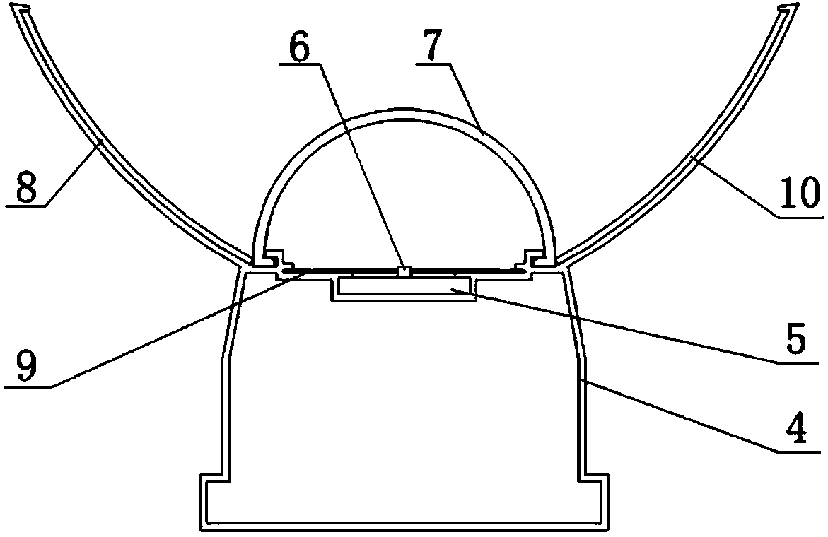 Straight pipe light reflecting LED lamp