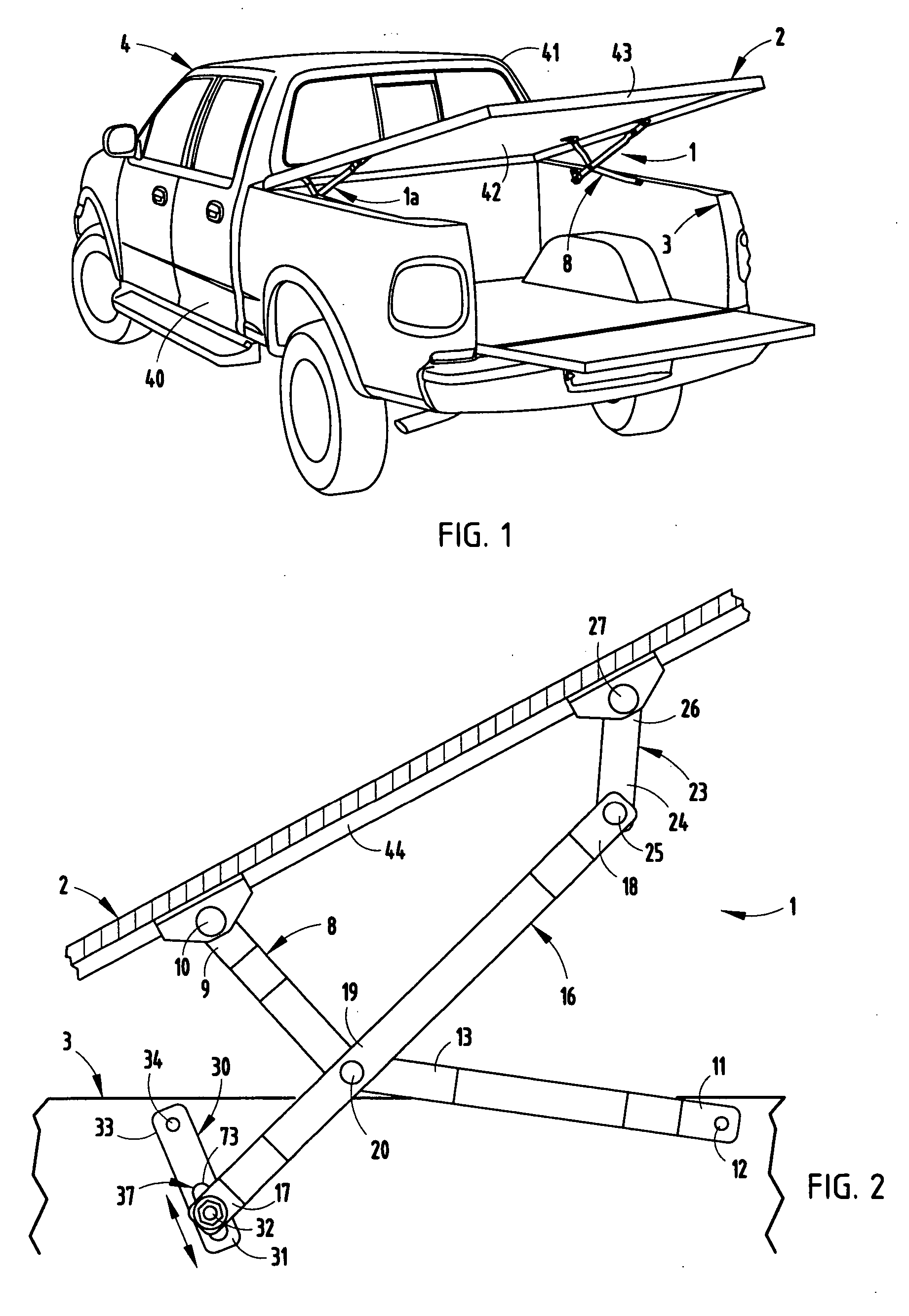 Articulated hinge for vehicle bed covers and the like