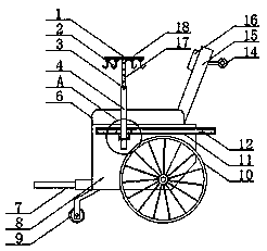 Wheelchair with transfusion device