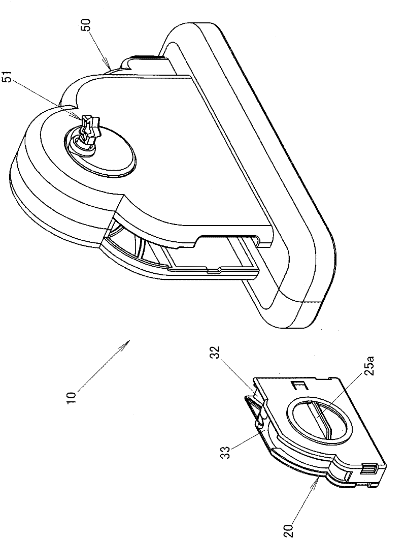 Tape affixing apparatus for band-shaped accessory