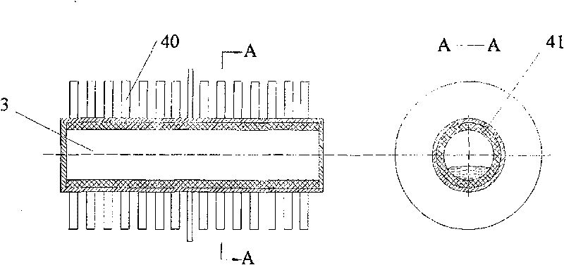 Double-fixing-bed biomass reactor system of supplying heat by heat pipe