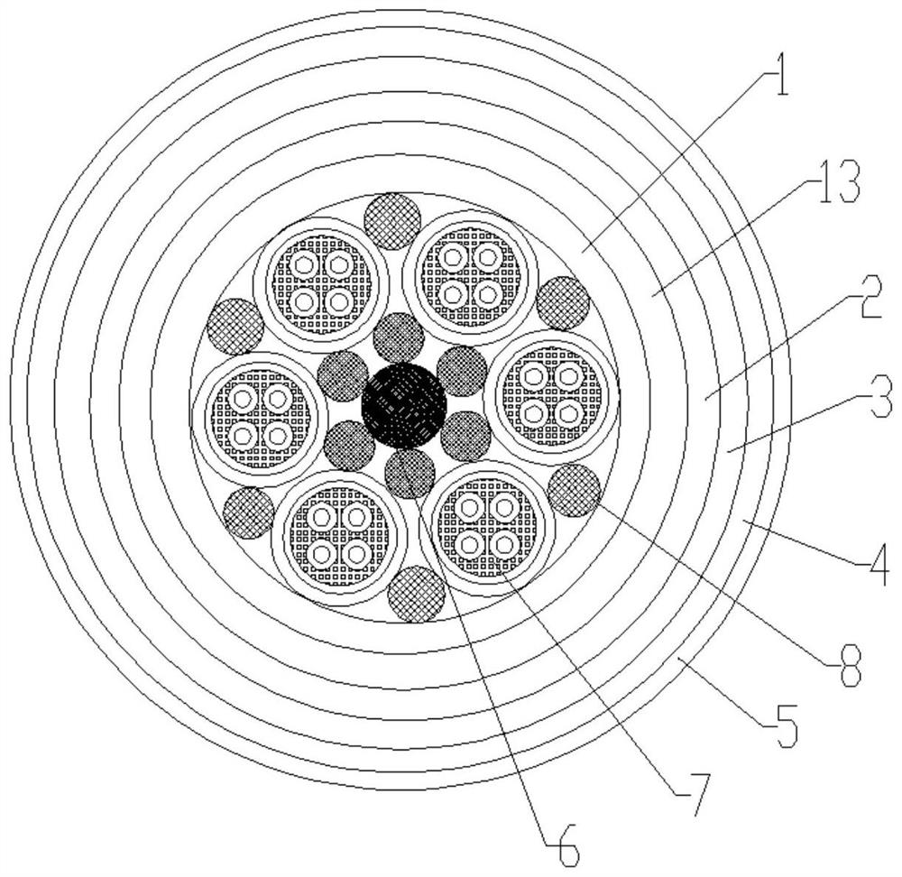 Water-blocking optical cable with high pressure resistance and high impact resistance