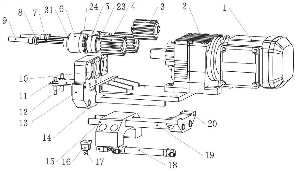 A mounted double-axis automatic tightening device and its operating method