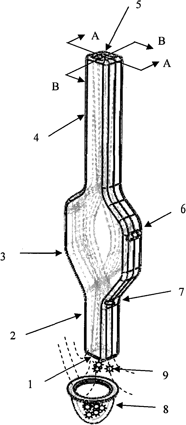 High-efficiency dry powder inhaler for medicament delivery and medicament delivery method thereof