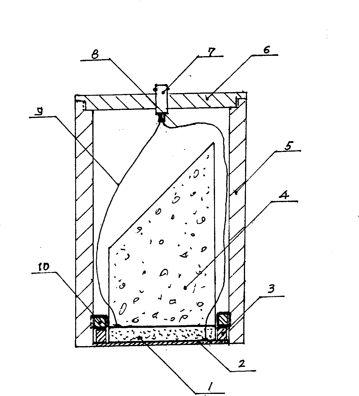 Wide band composite longitudinal and transversal wave ultrasonic transducer for measuring frozen soil