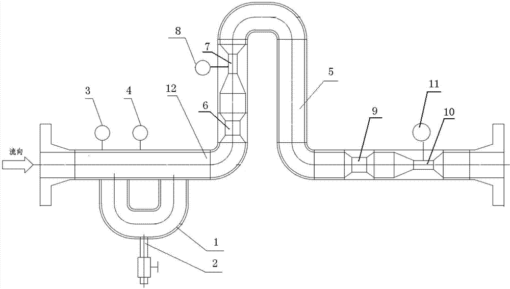 Gas-liquid two-phase flux measurement method and device of natural gas and condensate gas or water