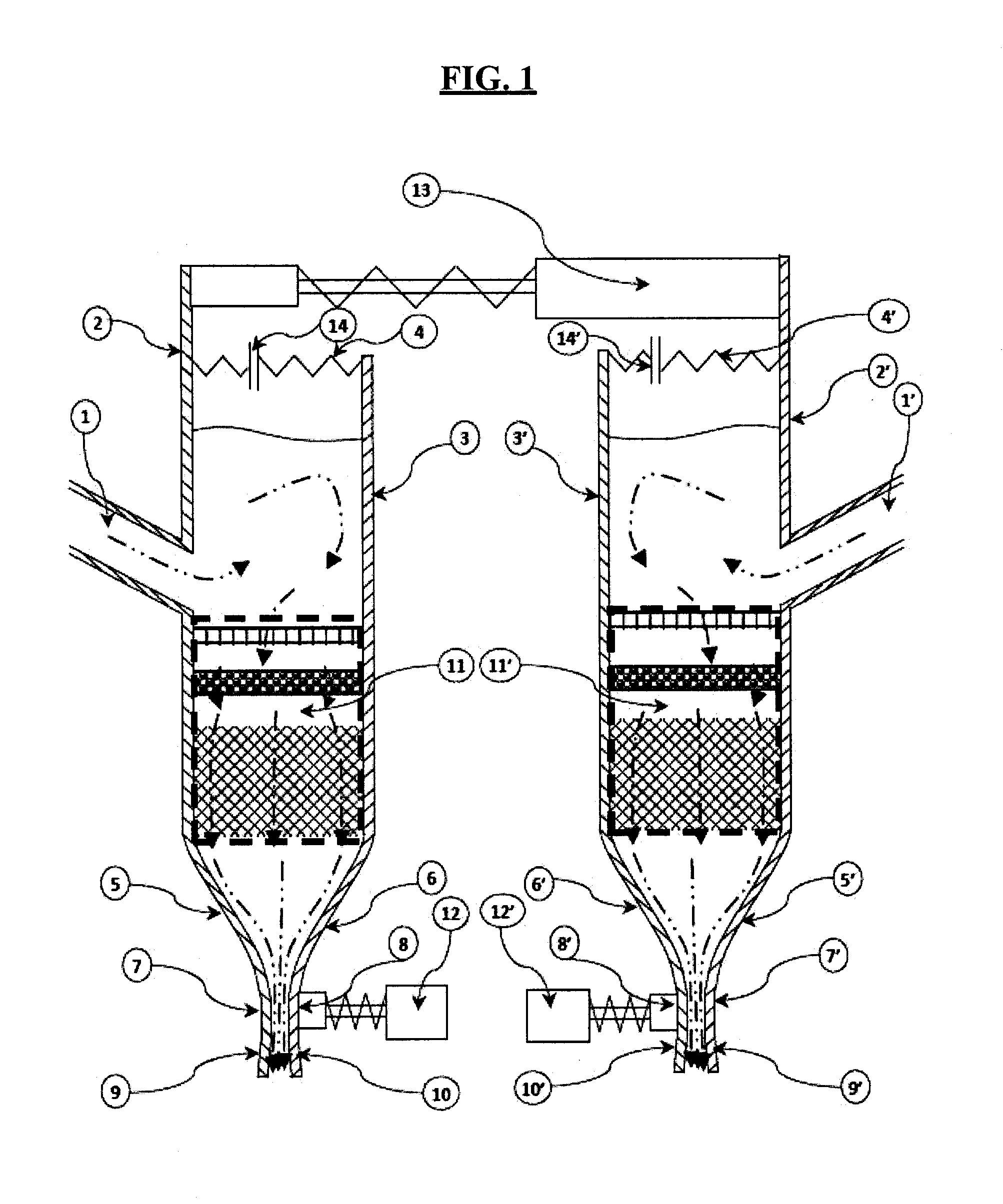 Module for a Device Generating at Least One Water Curtain and Corresponding Device