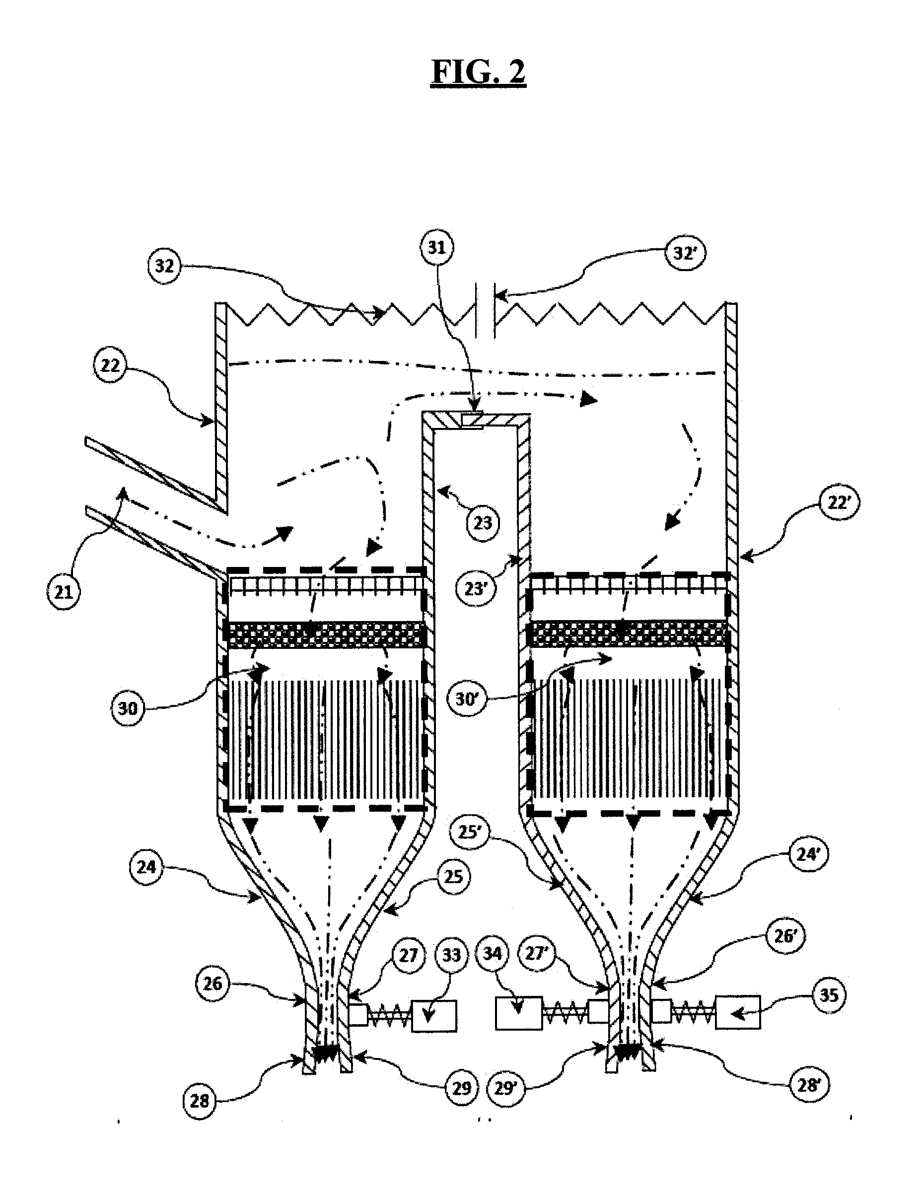 Module for a Device Generating at Least One Water Curtain and Corresponding Device