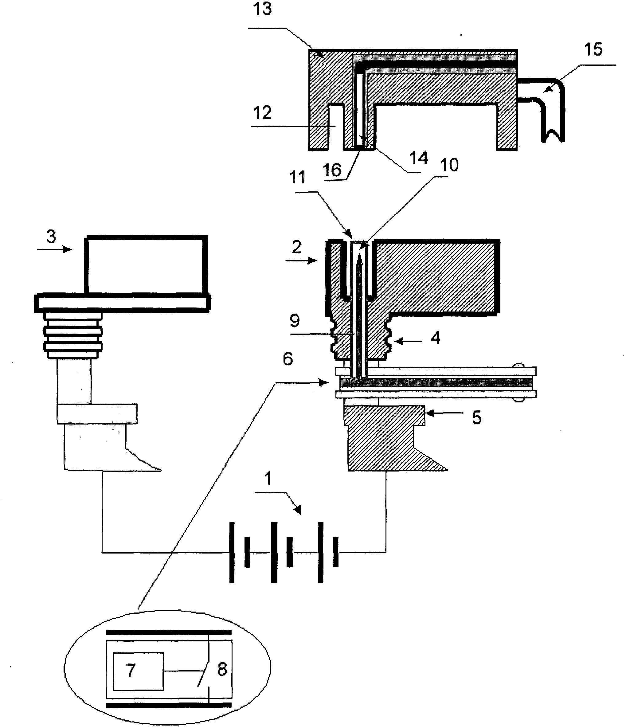 Accumulator battery with a multiple-component lead-out contact