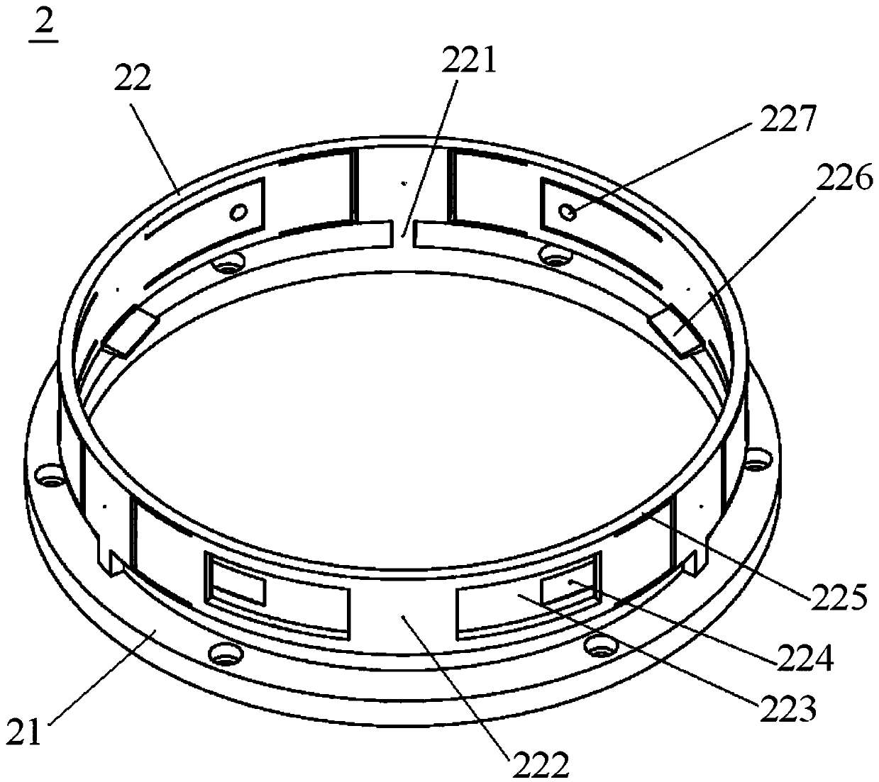 A device for supporting optical elements