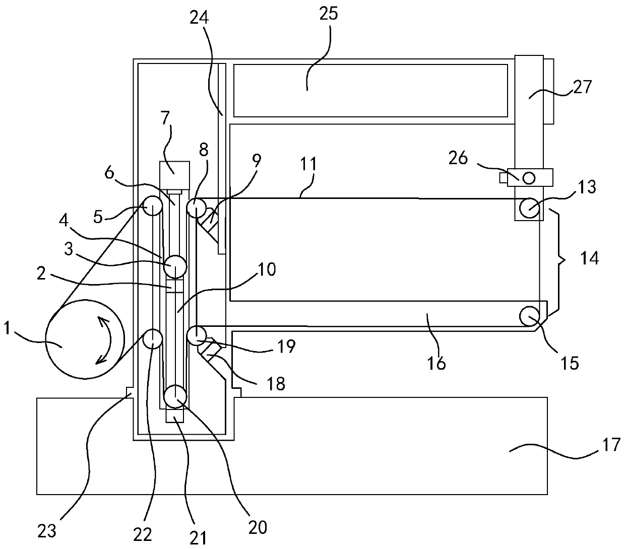 A constant tension wire feeding device and force measuring method