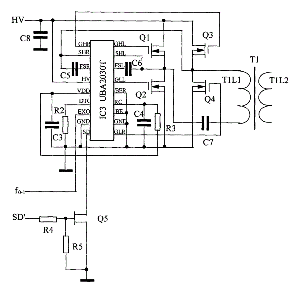 Solar energy power source four-full-bridge injection locking power synthesis high pressure sodium lamp