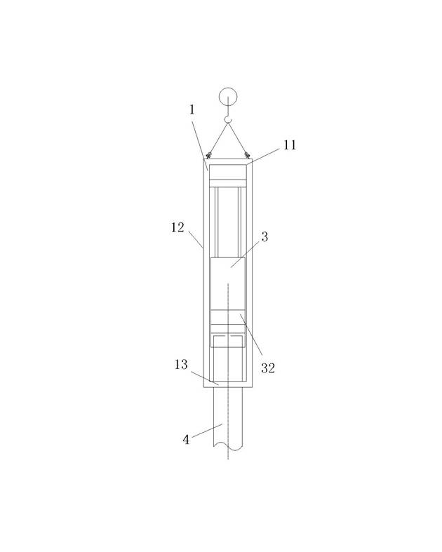 Drop hammer type pile sinking device and pile sinking method thereof