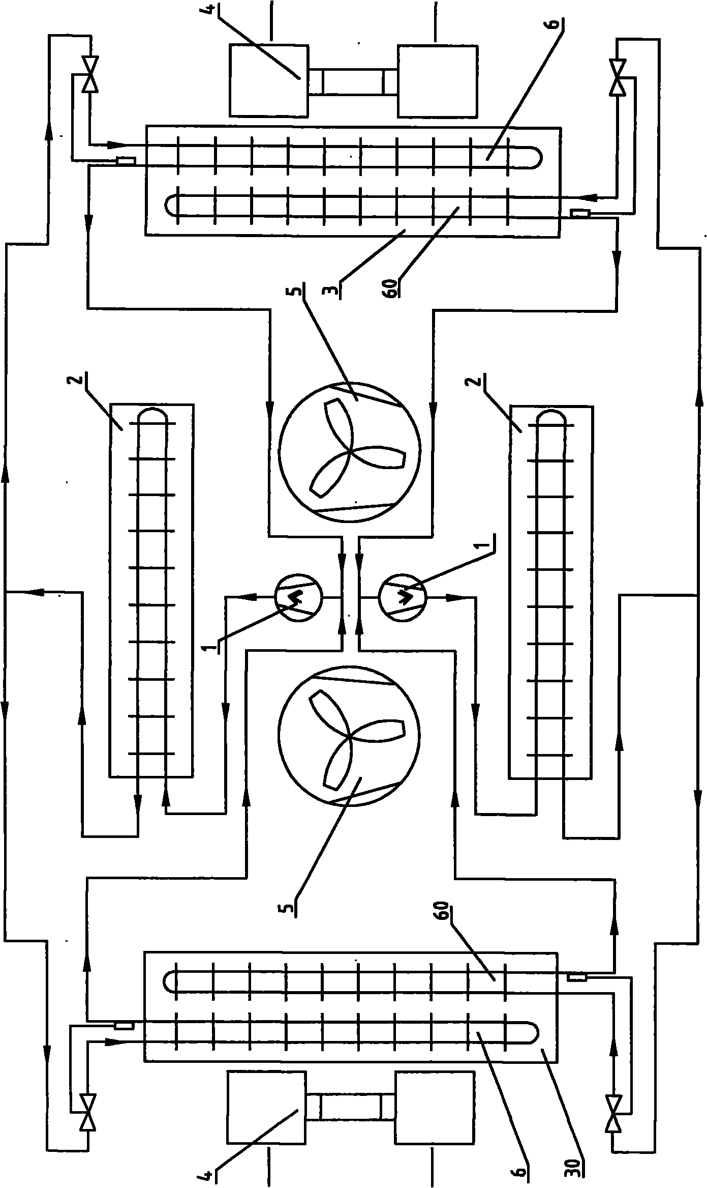 Unitary air-conditioning unit of subway vehicle and control method thereof