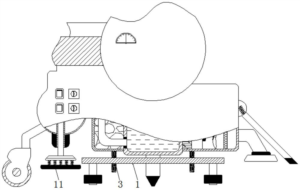 Road crack pouring device for municipal engineering