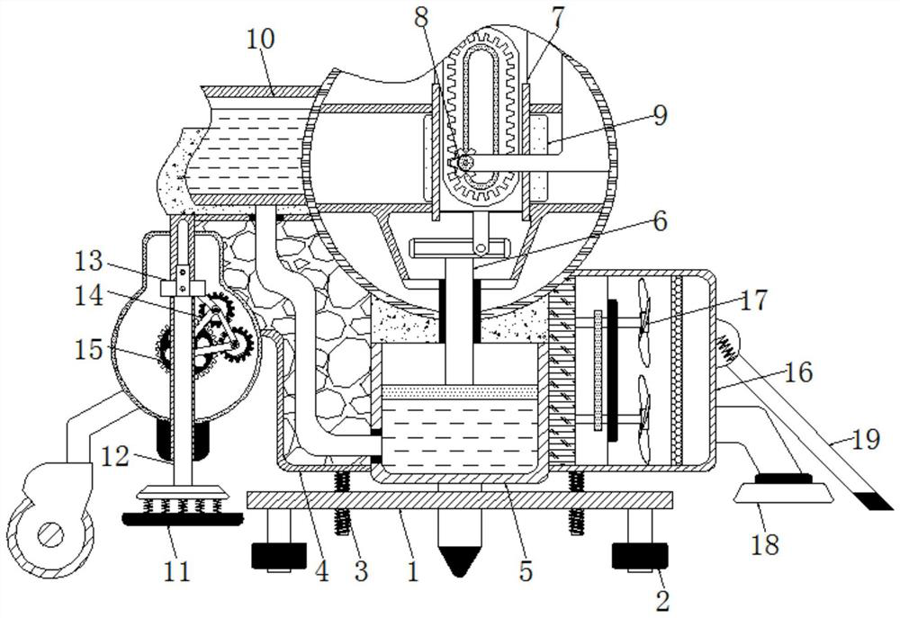 Road crack pouring device for municipal engineering