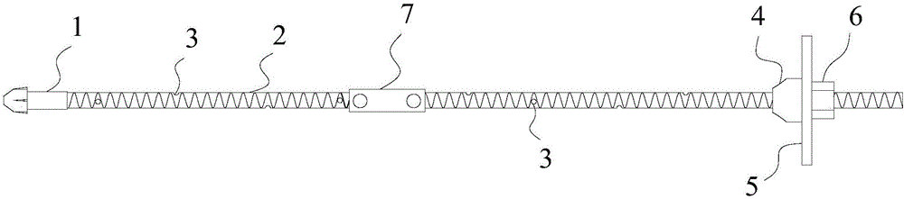 Glass fiber anchor rod and construction method