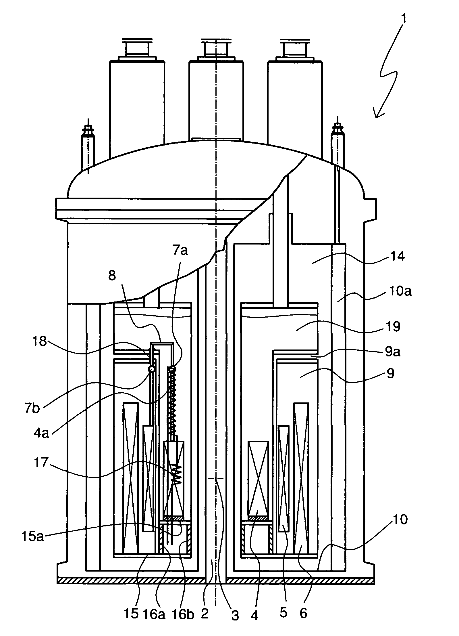 Cryostat having a magnet coil system, which comprises an under-cooled LTS section and an HTS section arranged in a separate helium tank