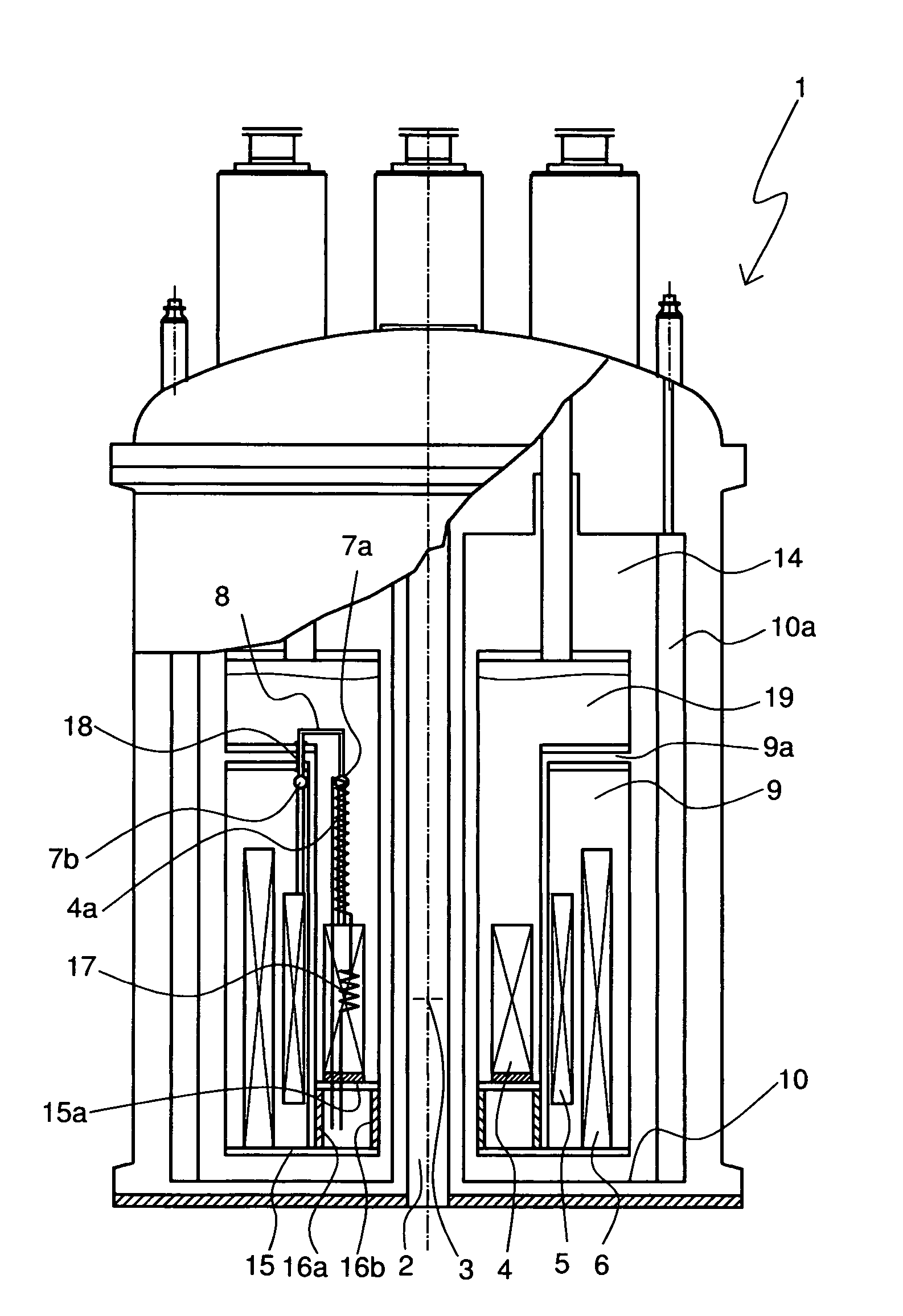 Cryostat having a magnet coil system, which comprises an under-cooled LTS section and an HTS section arranged in a separate helium tank